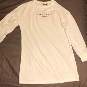 SHEIN White Sweatshirt Dress